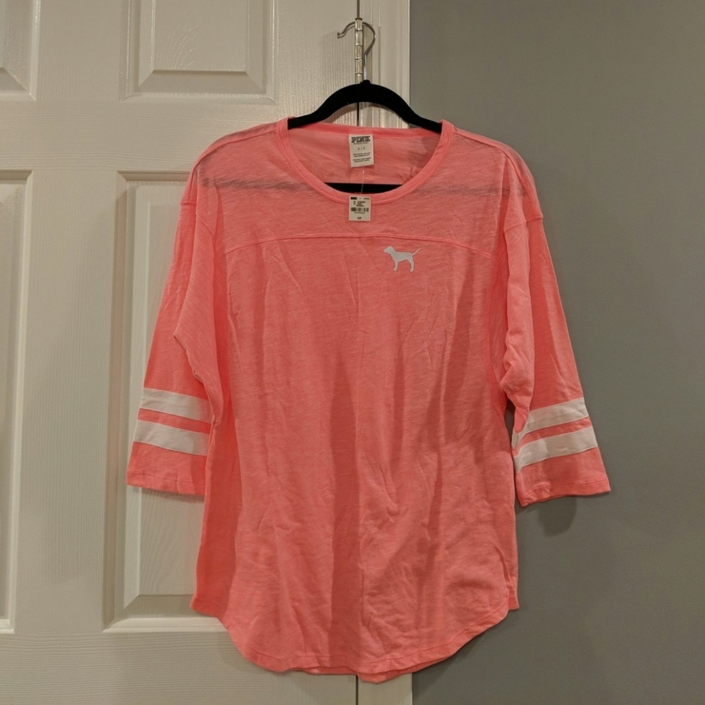 VS Pink 'Pink Nation'& 3/4 Sleeve Shirt
